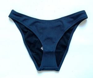 J. Crew Curve Bikini Bottom Navy Blue Size Medium NEW